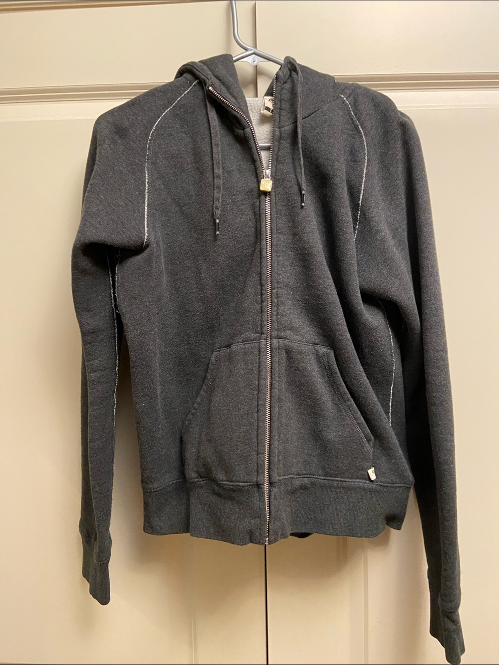 TNA Women's Charcoal Gray Zip Hoodie Large